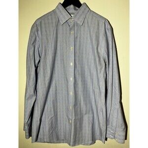 Charles Tyrwhitt Slim Fit Gingham Check Dress Shirt Mens 16 1/2 42in Blue Yellow